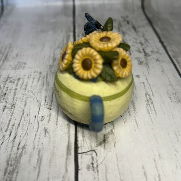 BLOSSOM BUCKET Sunflowers in a  Watering Can BB Suzi  2011 Bible Verse - Picture 3 of 7